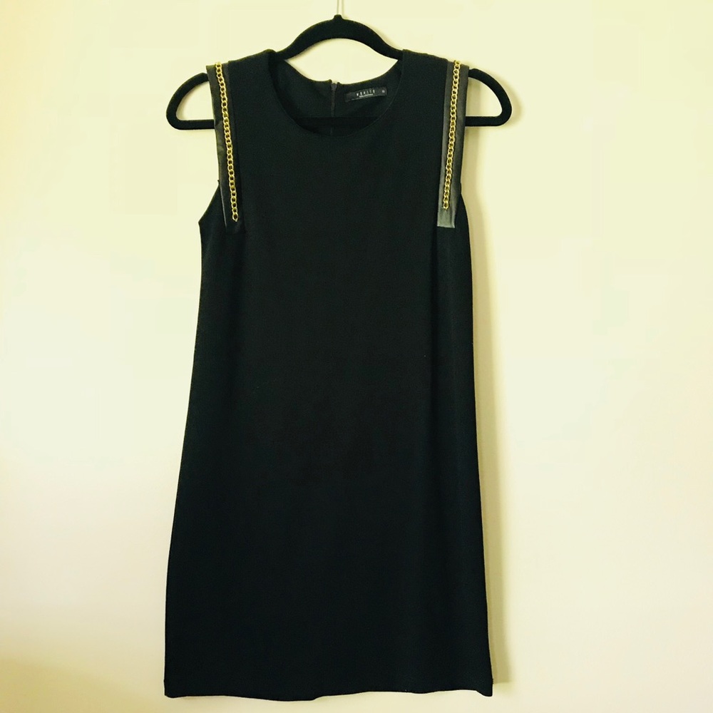 Chic Black Sheath Dress,size:XS